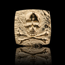 Load image into Gallery viewer, CROSSBONE SKULL TAG Gold
